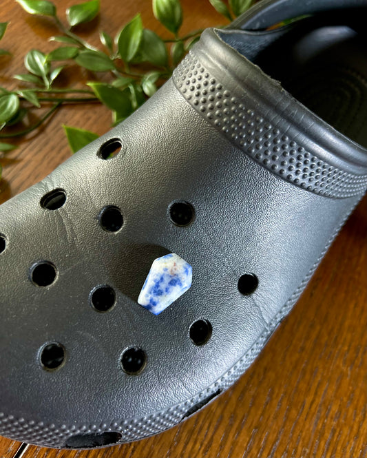 Sodalite Coffin Croc Charm