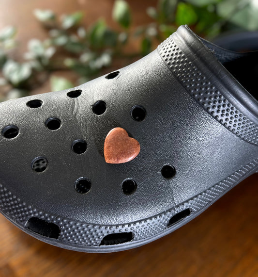 Strawberry Quartz Heart Croc Charm