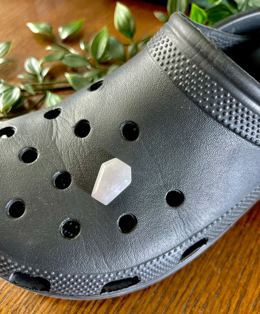 White Jade Coffin Croc Charm