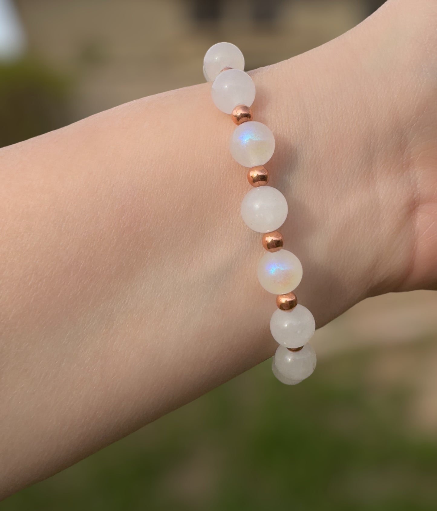 White Moonstone & Copper