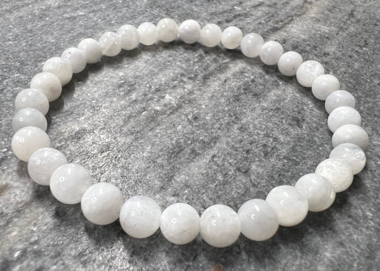 6mm White Rainbow Moonstone