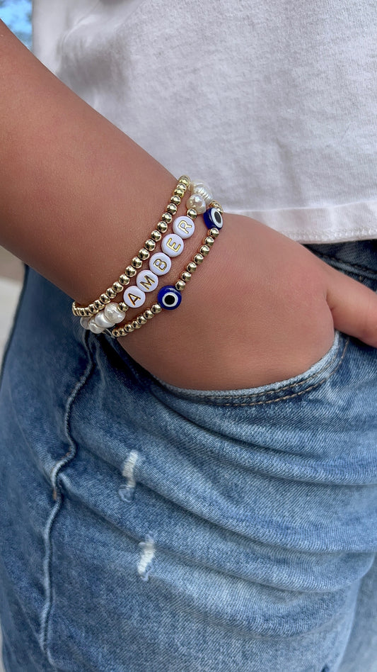 Customized Evil-Eye Bracelet Stack