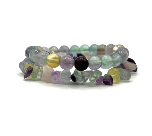 Fluorite and Citrine stack