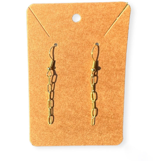 Gold Paperclip Earrings